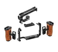 Compatible con cámaras Sony FX3/FX30 Micro-Single: Jaula Tipo Conejo con asa Superior y Accesorio de lámpara fotográfica(Cage Add Handgrip)