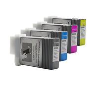 Compatible con Canon Imageprograf IPF 605 tintas conjunto negro, cian, Magenta, amarillo - PGI-102 / 0894B001 & 0896B001-0898B001 - Inhalt: 4 x 130 ml