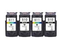 Compatible con Canon PG-510XL CL-511XL Cartucho de Tinta de Alto Rendimiento, Paquete de 2 for IP2700 MP230 MP240 MP250 MP260(2 BK 2 Color)