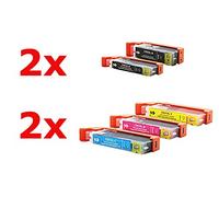 Compatible con Canon Pixma IX 6850 tintas conjunto negro, cian, Magenta, amarillo, negro foto - PGI-550 XL & CLI-551 XL / 6431B001 & 6443B001-6446B001 - Inhalt: 2 x 24 ml & 8 x 12 ml