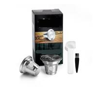 Compatible con cápsulas reutilizables Philips L'Or Barista | Cápsulas recargables de acero inoxidable; Se adapta a las máquinas L'Or Barista.(2big pod)