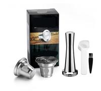 Compatible con cápsulas reutilizables Philips L'Or Barista | Cápsulas recargables de acero inoxidable; Se adapta a las máquinas L'Or Barista.(2big pod T)