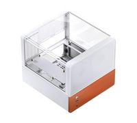Compatible con Carcasa de PC Jonsbo - V12 de Vidrio hiperbólico, Soporte MATX/ITX, minichasis Transparente Lateral con Vista al mar, Ventilador de refrigeración de 12cm(V12 White)
