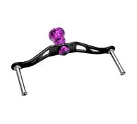 Compatible con carrete de pesca Daiwa Fuego Tatula Caldia Prorex Saltiga Mango de brazo basculante de metal 95 mm distancia entre ejes, aleación de aluminio de aviación, negro, rojo, oro, morado