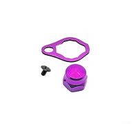 Compatible con carretes Daiwa y Abu Garcia B3 P3 P4 X4 Pro B5 P5 de aluminio con mango de brazo basculante tornillo placa de presión bloqueo de mano izquierda azul (morado)