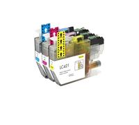 Compatible con Cartucho de Tinta Brother, LC421XL. | LC421XL, LC421, Fácil instalación, Flujo de tinta estable(3pcs Color)