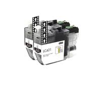 Compatible con Cartucho de Tinta Brother, LC421XL. | LC421XL, LC421, Fácil instalación, Flujo de tinta estable(2 Pcs Black)