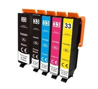 Compatible con Cartucho de Tinta EPSON 33XL 33 T3351 T3361 Expression Premium XP 530 540 630 640 635 645 830 900 Impresora(5pcs-1set)