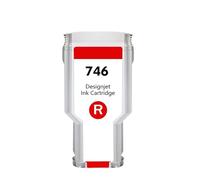 Compatible con Cartucho de Tinta HP 746 747 for DesignJet Z6 Z9+(746-Red)