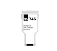 Compatible con Cartuchos de inyección de Tinta HP746 P2V82A P2V83A P2V80A P2V78A DesignJet Z6 y Z9 impresoras de Gran Formato(HP-746-MBK-300ML)