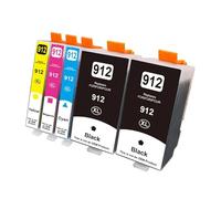 Compatible con Cartuchos de Tinta 912XL 912 XL HP912 for impresoras Offic-eJet Pro 8020, 8022, 8023, 8024, 8025, 8026, 8028 y 8035.(5pcs)