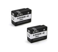 Compatible con Cartuchos de Tinta 932XL 933XL HP932 933 Officejet 6100 6600 6700 7110 7510 7512 7610 7612(BK 2PC)
