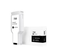 Compatible con Cartuchos de Tinta HP 730 de 300ml for reemplazo de Impresora DesignJet T1600 T1700 T2600 T1600dr T1700dr T2600dr 730(Matte Black)
