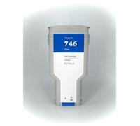 Compatible con Cartuchos de Tinta HP 746, adecuados for Cartuchos de Impresora de Gran Formato Designjet Z6, Z9 Postscript Inkjet.(300ML C)