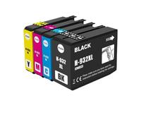 Compatible con Cartuchos de Tinta Officejet 6100 6600 6700 7110 7610 HP932XL HP933XL CN053AE CN054AE CN055AE CN056AE(1 Set 4 PCS)