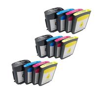 Compatible con Cartuchos de Tinta para impresoras Designjet Modelo HP10 HP11 para 110 100plus 1200dn 2250tn 2280 2600 2300 2200 9120 9130(3 Sets(12 pcs))