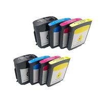 Compatible con Cartuchos de Tinta para impresoras Designjet Modelo HP10 HP11 para 110 100plus 1200dn 2250tn 2280 2600 2300 2200 9120 9130(2 Sets(8 pcs))