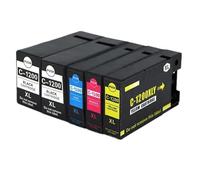 Compatible con Cartuchos de Tinta PGI-1200 PGI1200 PGI1200XL MAXIFY MB2020 MB2320 MB2120 MB2720 Impresoras de inyección de Tinta(1 Set Add 1 Black)
