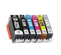 Compatible con Cartuchos de Tinta PGI325 BCI326 impresoras MG6130 MG6230 MG8130 MG8230 IX6530(1 Set (6 pcs))