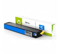 Compatible con Cartuchos de Tinta pigmentada HP 981X y 981XL BK/C/M/Y con Chip(Cyan)