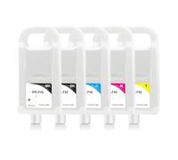 Compatible con Cartuchos de Tinta Recargables Canon PFI-710, Paquete de 5 for imagePROGRAF TX-2000 TX-3000 TX-4000 MFP