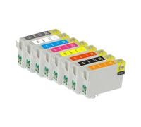 Compatible con Cartuchos de Tinta T0870 T0870-T0879 Stylus Photo R1900 Impresora(4PCS Blue)