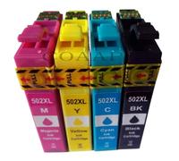 Compatible con Cartuchos de Tinta T502BK T502C T502M T502Y XP-5100 XP-5105 WF-2865 WF-2860 Impresoras de inyección de Tinta(12PCS-3BK 3C 3M 3Y)