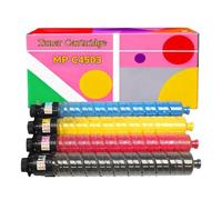 Compatible con Cartuchos de tóner Ricoh MPC3504, Funciona con impresoras Ricoh MP C3003 C3503 C4503 C5503 C6003 MP C3004 C3504 C4504 C5504 C6004(CMYK Set,Standard Yield)
