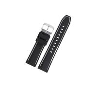 Compatible con Casio 5619 EFR-S567YD/CPL Sport de silicona de 22mm for hombre Correa de reloj(Black Grey-Silver)