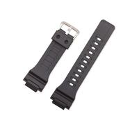Compatible con Casio G-shock AQ-S800/AQ-S810W SGW-300H SGW-400H HDC-700 MRW-200H AE-1000W AE-1200/1300 W-S200H W-800H W-216H Correa de reloj(Black-silver buckle)