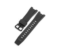 Compatible con Casio G-Shock GST-W120L S130L S310 B100 GST-W100G pulsera de goma for hombre serie GST 26 * 14mm(Black-black)