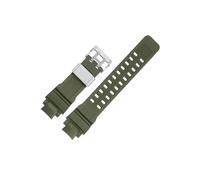 Compatible con Casio GW-A1000 GW-A1100 G-1400 GW-4000 GA-1000 GA-1100 hombres impermeable deportes correa de goma de silicona y herramienta(B Army green steel)