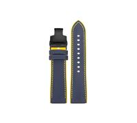 Compatible con Casio PROTREK PRG-601 PRG-600 PRG-650 PRW-6600Y PRW-60 PRW-30 GA2200 Correa de goma for reloj 23mm 24mm(B Blue Yellow-Black,24mm)