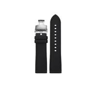 Compatible con Casio PROTREK PRG-601 PRG-600 PRG-650 PRW-6600Y PRW-60 PRW-30 GA2200 Correa de goma for reloj 23mm 24mm(B Black Black-Silver,24mm)