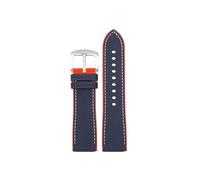 Compatible con Casio PROTREK PRG-601 PRG-600 PRG-650 PRW-6600Y PRW-60 PRW-30 GA2200 Correa de goma for reloj 23mm 24mm(A Blue Red-Silver,24mm)
