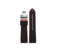 Compatible con Casio PROTREK PRG-601 PRG-600 PRG-650 PRW-6600Y PRW-60 PRW-30 GA2200 Correa de goma for reloj 23mm 24mm(B Black Red-Silver,23mm)