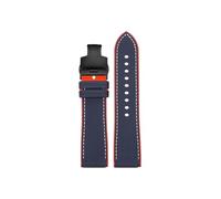 Compatible con Casio PROTREK PRG-601 PRG-600 PRG-650 PRW-6600Y PRW-60 PRW-30 GA2200 Correa de goma for reloj 23mm 24mm(B Blue Red-Black,24mm)