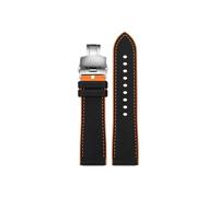 Compatible con Casio PROTREK PRG-601 PRG-600 PRG-650 PRW-6600Y PRW-60 PRW-30 GA2200 Correa de goma for reloj 23mm 24mm(B Black Orange-Silver,23mm)