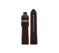 Compatible con Casio PROTREK PRG-601 PRG-600 PRG-650 PRW-6600Y PRW-60 PRW-30 GA2200 Correa de goma for reloj 23mm 24mm(B Black Red-Black,24mm)