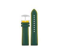 Compatible con Casio PROTREK PRG-601 PRG-600 PRG-650 PRW-6600Y PRW-60 PRW-30 GA2200 Correa de goma for reloj 23mm 24mm(A Green Yellow-Silver,24mm)