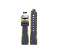 Compatible con Casio PROTREK PRG-601 PRG-600 PRG-650 PRW-6600Y PRW-60 PRW-30 GA2200 Correa de goma for reloj 23mm 24mm(B Blue Yellow-Silver,23mm)