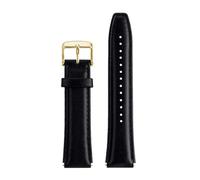 Compatible con Casio Retro Small Square A159W-N1 A158WA A168 A159 AE1200 AQ230 700 Correa de negocios de 18 mm(Black-gold)