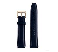 Compatible con Casio Retro Small Square A159W-N1 A158WA A168 A159 AE1200 AQ230 700 Correa de negocios de 18 mm(Blue-rose gold)