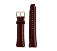 Compatible con Casio Retro Small Square A159W-N1 A158WA A168 A159 AE1200 AQ230 700 Correa de negocios de 18 mm(Brown-rose gold)