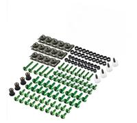 Compatible con Cb500x para Cb125r para Cbr600rr para Cb500f Kit de carenado Kit pernos carenado de motocicleta conjunto con rizador de tuerca de perno de sujeción de color sujetador de carenado(Green)