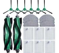 Compatible con cepillo principal, cepillos laterales, filtros y mopas de iRobot Roomba. Compatible con Combo Essential (Y0140, Y0110, Y0112), 104/105 Combo y Vac 2 (Q0520, Q0120).