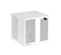 Compatible con chasis NAS Hot Sagittarius de 8 bahías, Soporte de alimentación MATX/ATX, PCIe de Altura Completa, Compatible con Synology, Estuche de Escritorio Blanco y Negro(White Chassis)