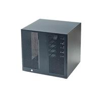 Compatible con chasis NAS Hot Sagittarius de 8 bahías, Soporte de alimentación MATX/ATX, PCIe de Altura Completa, Compatible con Synology, Estuche de Escritorio Blanco y Negro(Black Chassis)