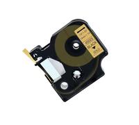 Compatible con Cinta de Etiquetas Dymo 12mm Multicolor D1 45010 45013 45016 45018(Black on Gold,12mm)
