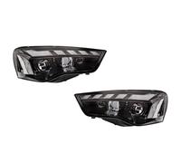 compatible con conjuntos de faros delanteros Audi A5 2008-2016, luz delantera, señal de giro secuencial, DRL, lente de lámpara automática, baja, alta, sin AFS(13-16,Left steering wheel)